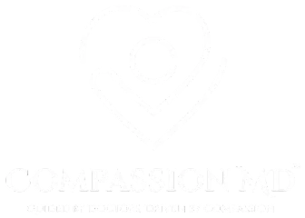 Compassion MD website logo white color